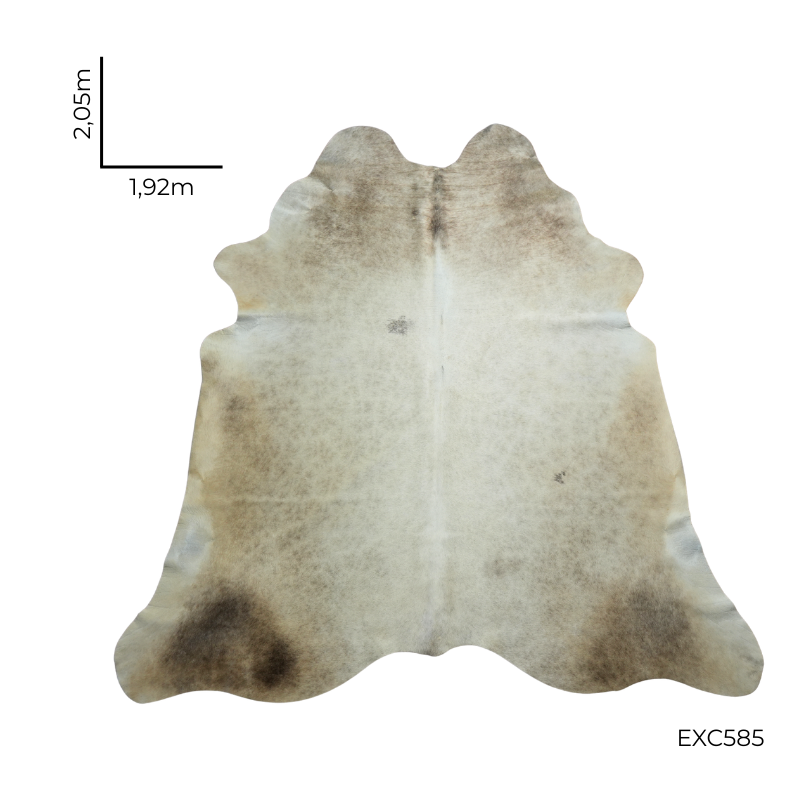 Tapete Bovino Natural Exótico I EX585 I 2,05x1,92m em Couro Legítimo