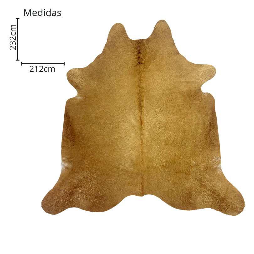 Tapete Bovino Natural Vermelho e Branco I VB070 I 2,32 x 2,12m