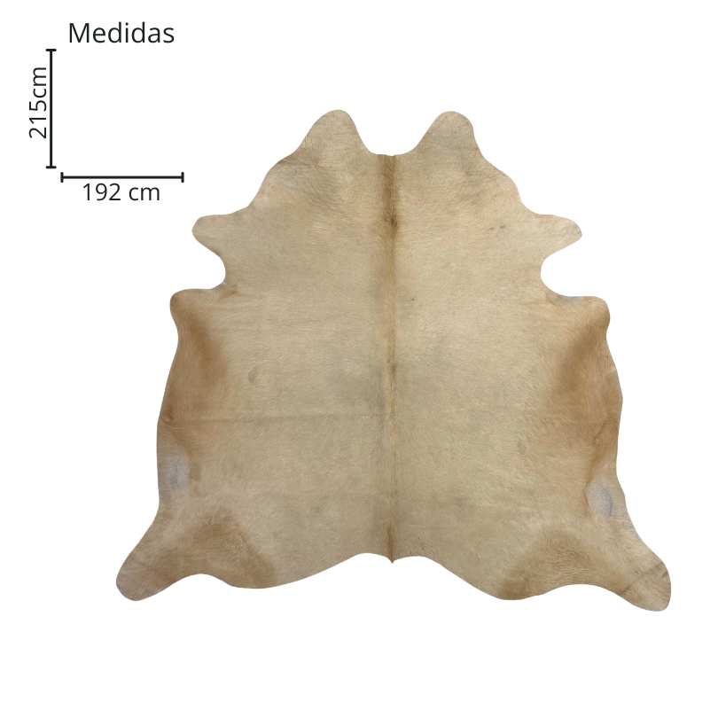 Tapete Bovino Natural Bege Claro I BC051 I 2,15 x 1,92m