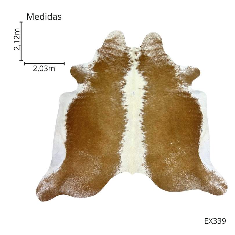 Tapete Bovino Natural Exótico I EX339 I 2,12 x 2,03m
