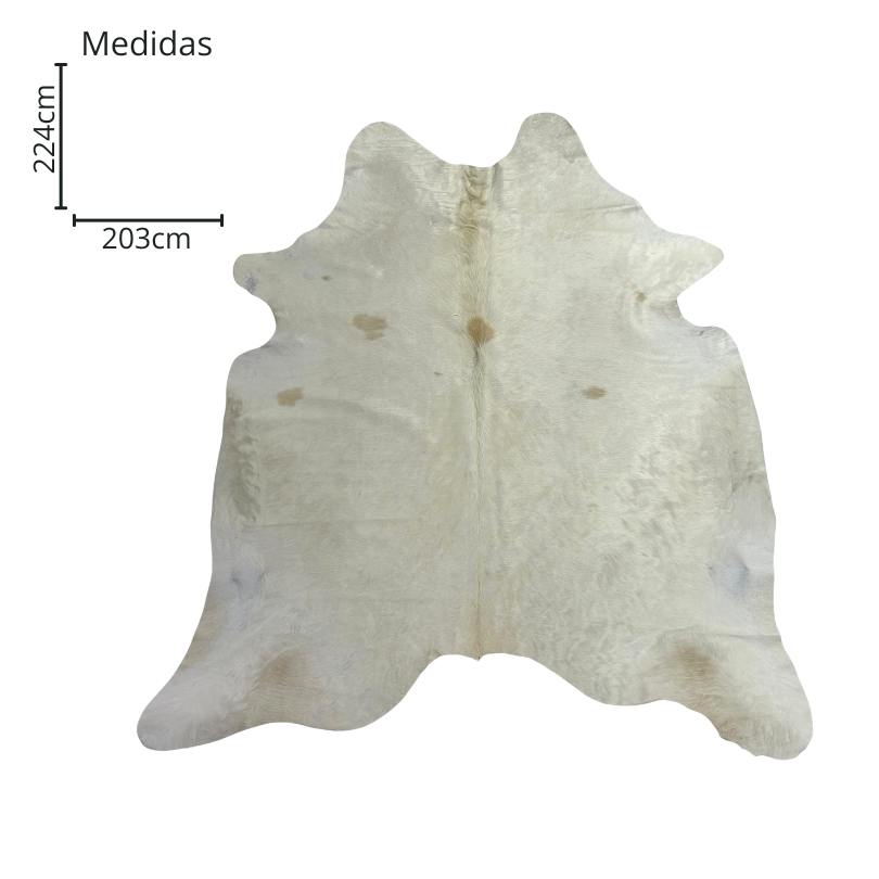 Tapete Bovino Natural Branco I B013 I 2,24 x 2,03m