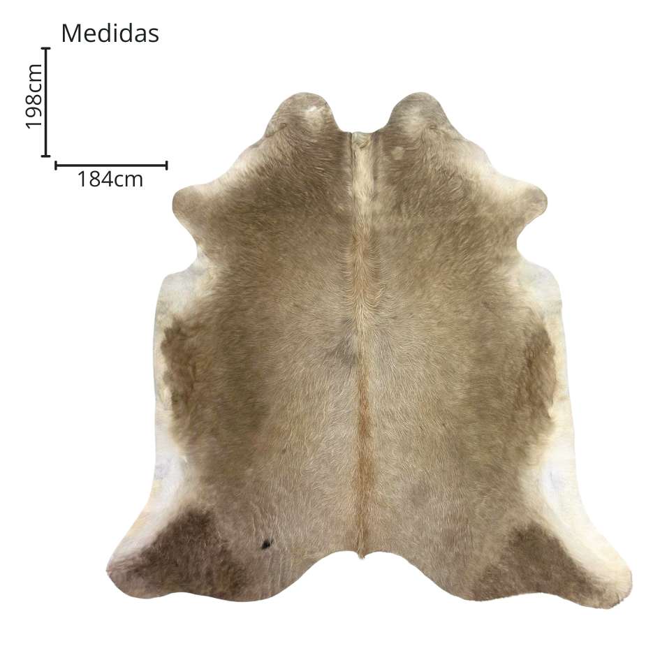 Tapete Bovino Natural Champagne I CH022 I 1,98 x 1,84m