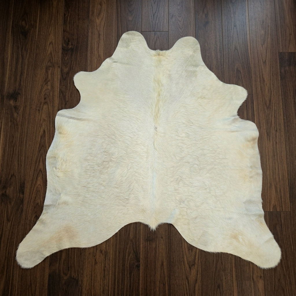Tapete Bovino Branco Pelo alto BRA1175 I 1,87x2,05m — foto de ambiente 1:1