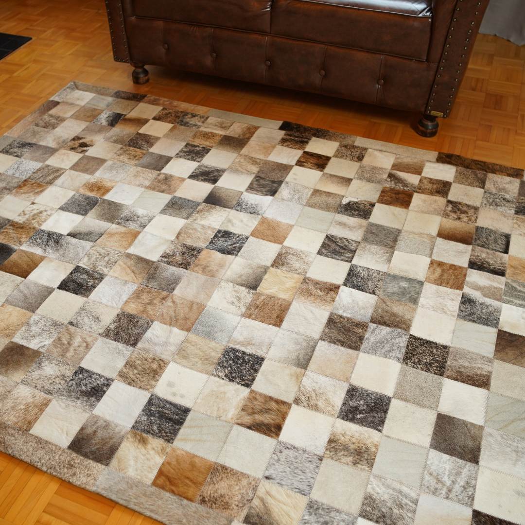 Tapete de Couro Quadriculado Clássico 10x10 cm