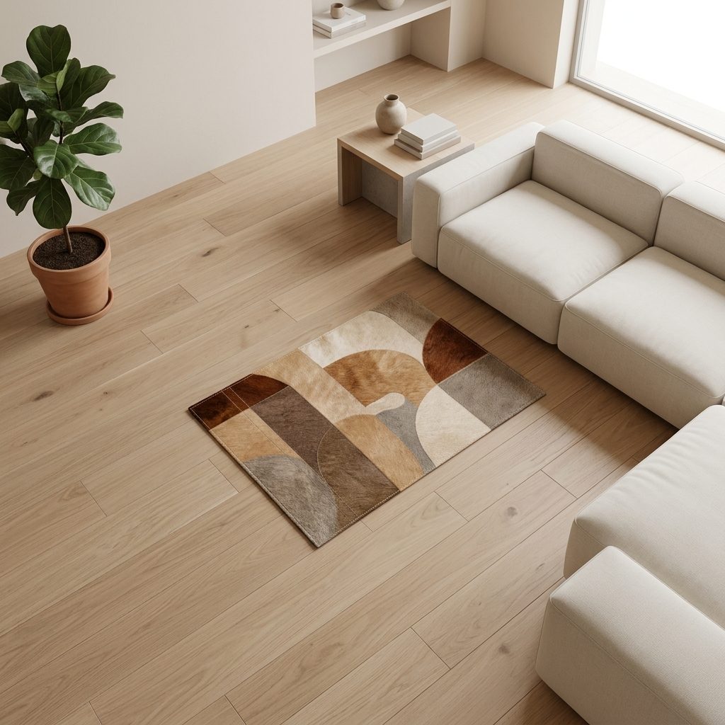 Tapete Ale orgânico tamanho pequeno 0,60 x 1 m na sala