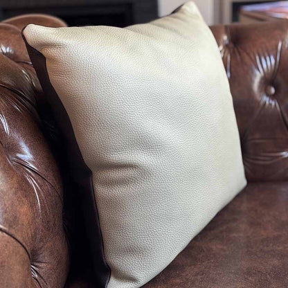 Almofada Dual com Duas Cores - Café e Off White