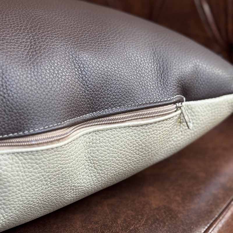 Almofada Dual com Duas Cores - Café e Off White