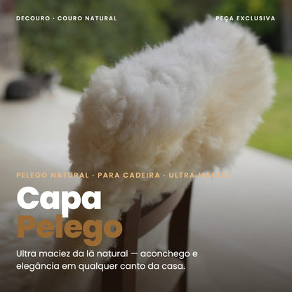 DECOURO · Capa para Cadeira em Pelego Natural — Ultra Maciez — Hero