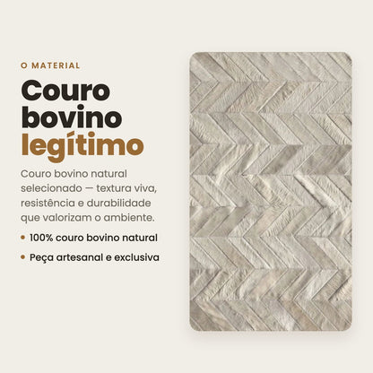 DECOURO · Tapete Lumière - Couro Legítimo — Material