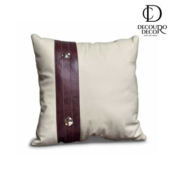 Almofada de Couro Legítimo Selene – Decoração Sofá
