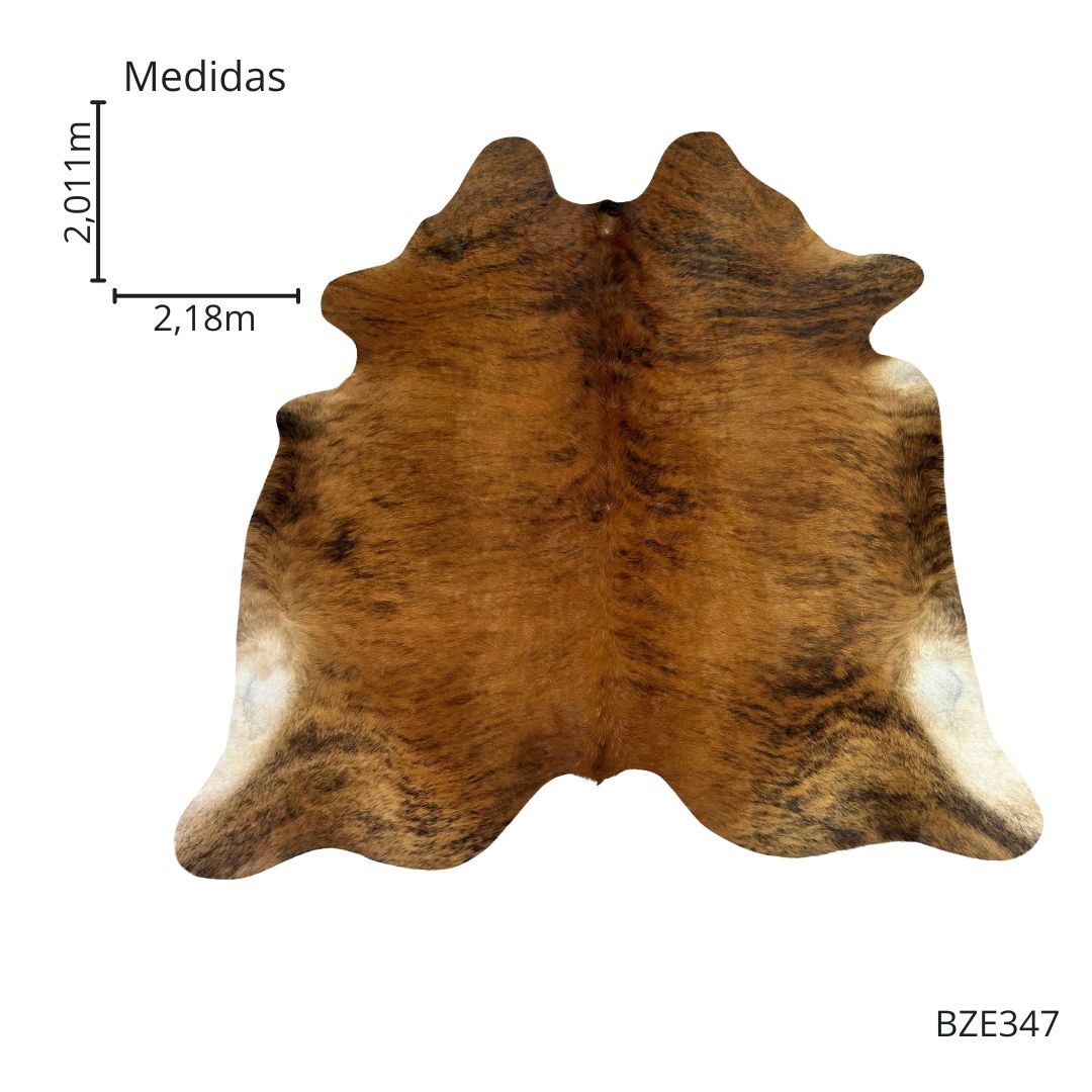 Tapete Bovino Natural Brazino Escuro I BZE347 I 2,01 x 2,18 m