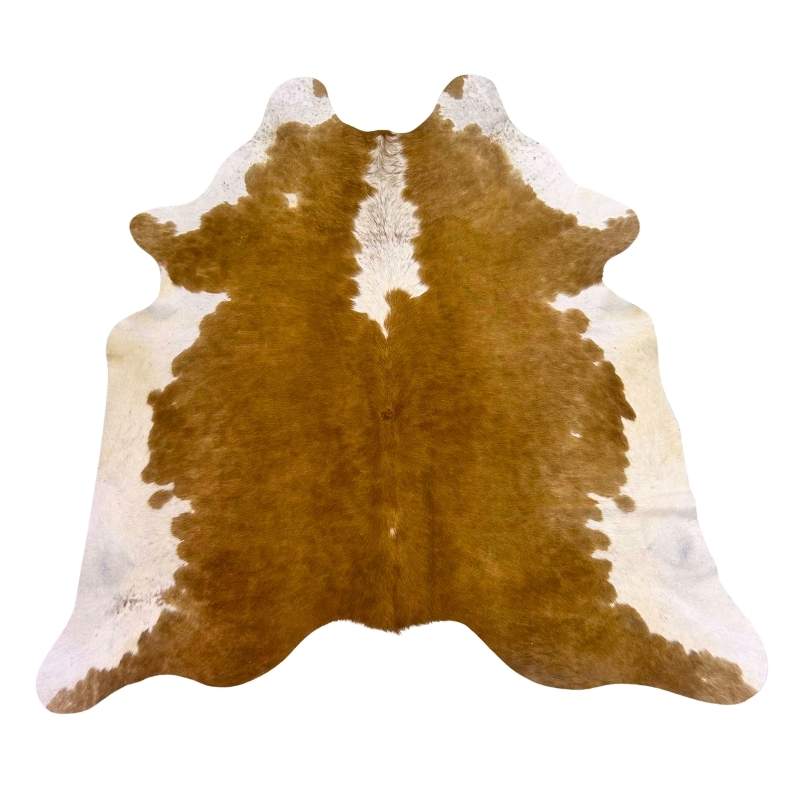 Tapete Bovino Natural Vermelho e Branco I VB375 I 2,11 x 2,08m