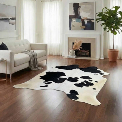 Tapete Bovino Natural Preto e Branco I PB041 I 2,15 x 1,95m