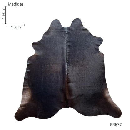 Tapete de couro de boi natural preto - pele de vaca formato natural para sala - DECOURO