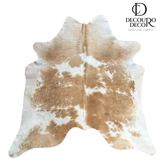 Tapete Bovino Bege e Branco I BB735 I 2,01x1,85m