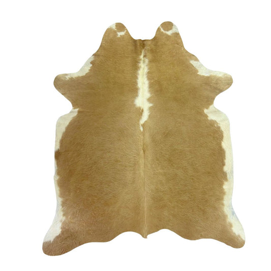 Tapete Bovino Natural Bege e Branco I BB166 I 2,07 x 1,65m