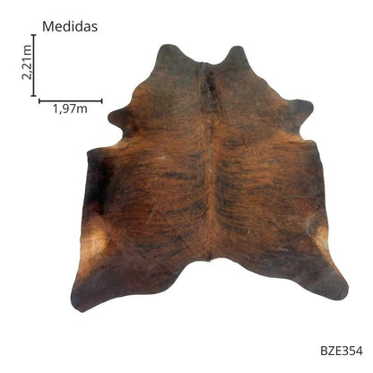 Tapete Bovino Natural Brazino Escuro I BZE354 I 2,21 x 1,97 m
