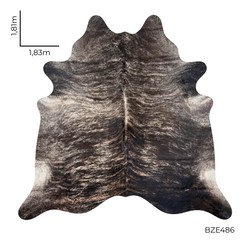 Tapete Bovino Natural Brazino Escuro I BZE486  I 1,81 x 1,83m