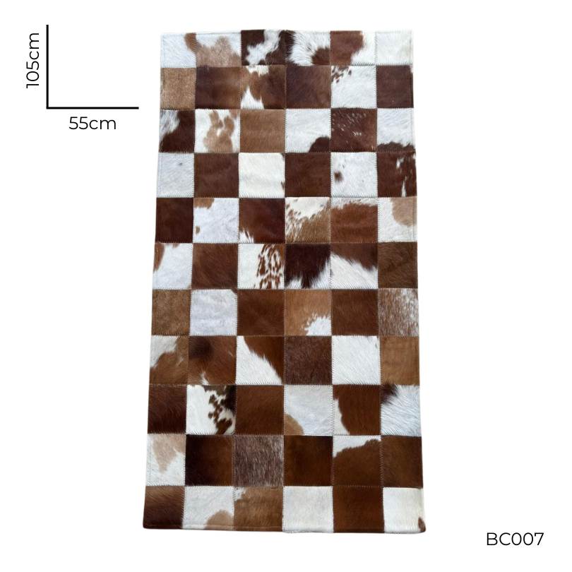 Tapete Beira Cama Couro Legítimo - 105 x 55cm - PRONTA- — dimensões e proporção real (1)