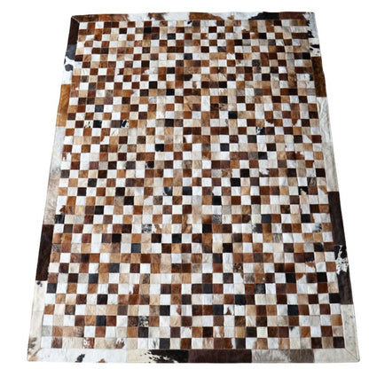 Tapete Savana – Módulo de 5x5cm - Couro Legítimo - PRONTA ENTREGA 1,5x2m