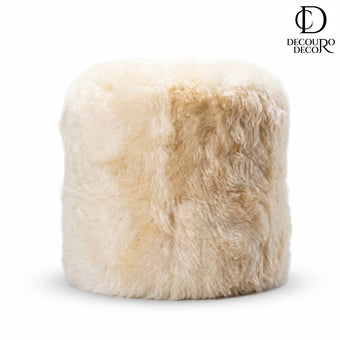 Puff de Pelego Natural Redondo – Ultra Macio