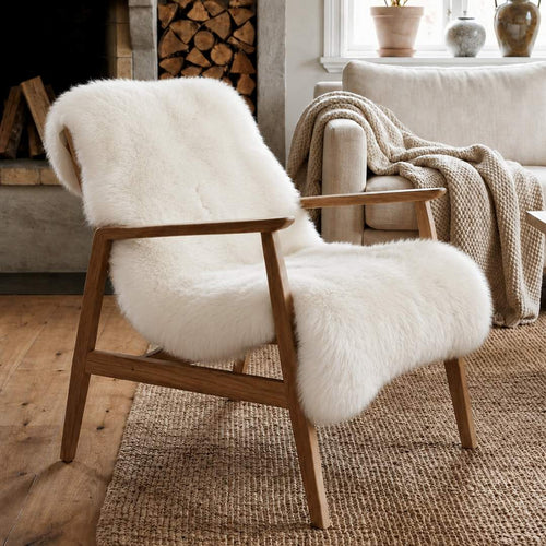 Pelego Natural Branco - Tamanho Grande 1,00m x 0,60