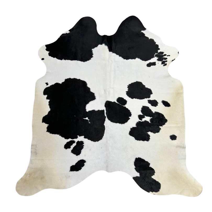 Tapete Bovino Natural Preto e Branco I PB041 I 2,15 x 1,95m