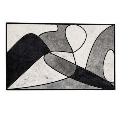 Tapete Ônix Abstract - Couro Legítimo — couro de boi natural cor bege