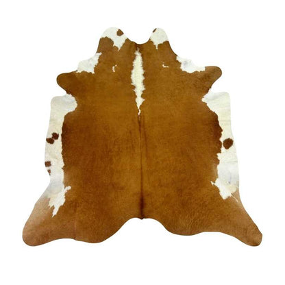 Tapete Bovino Natural Vermelho e Branco I VB351 I 2,44 x  2,21m