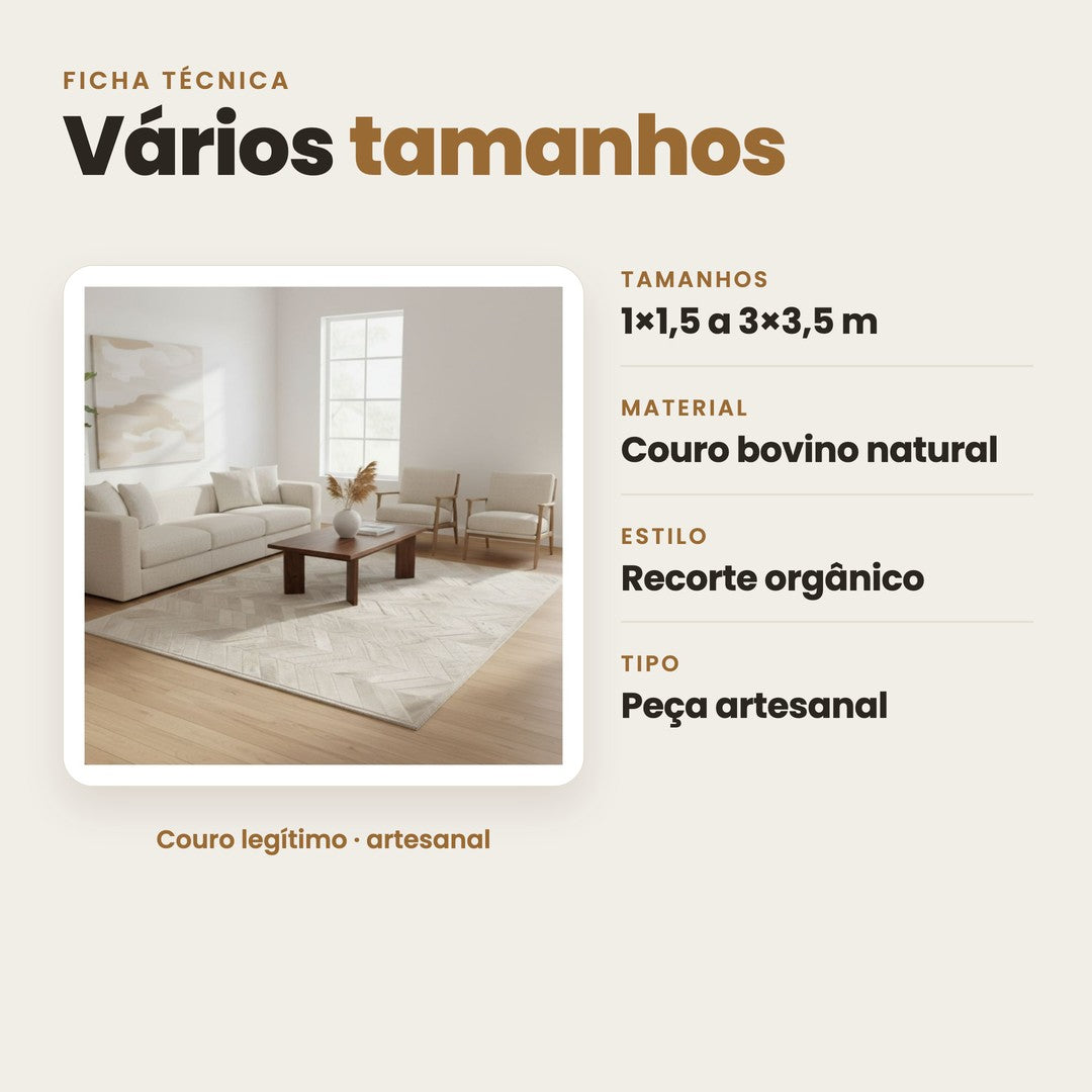 DECOURO · Tapete Lumière - Couro Legítimo — Características