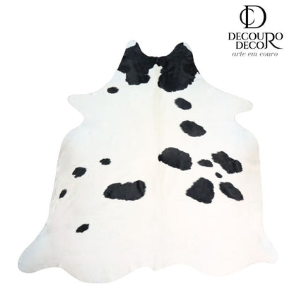 Tapete Bovino Natural Preto e Branco I PB749 I 2,30x2,04m - Tamanho Grande