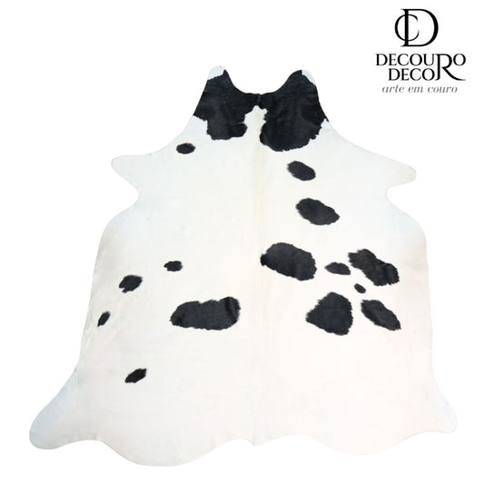 Tapete Bovino Natural Preto e Branco I PB749 I 2,30x2,04m - Tamanho Grande