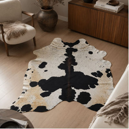 Tapete Bovino Natural Exótico Tricolor Linha Premium I EXC848 I 2,01x2,03m