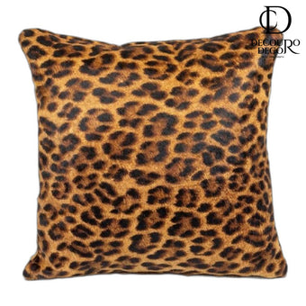 Almofada de Couro Legítimo Animal Print Onça