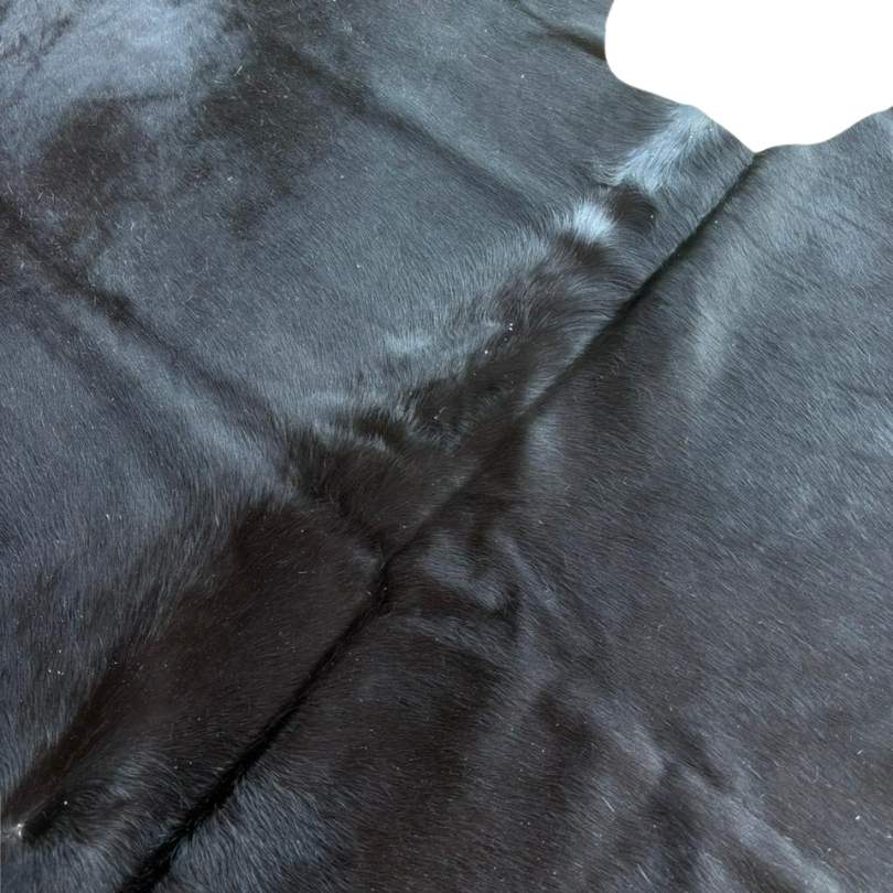 Tapete Formato de Couro Bovino Natural Preto I PR531 I 2,11 x 2,04m