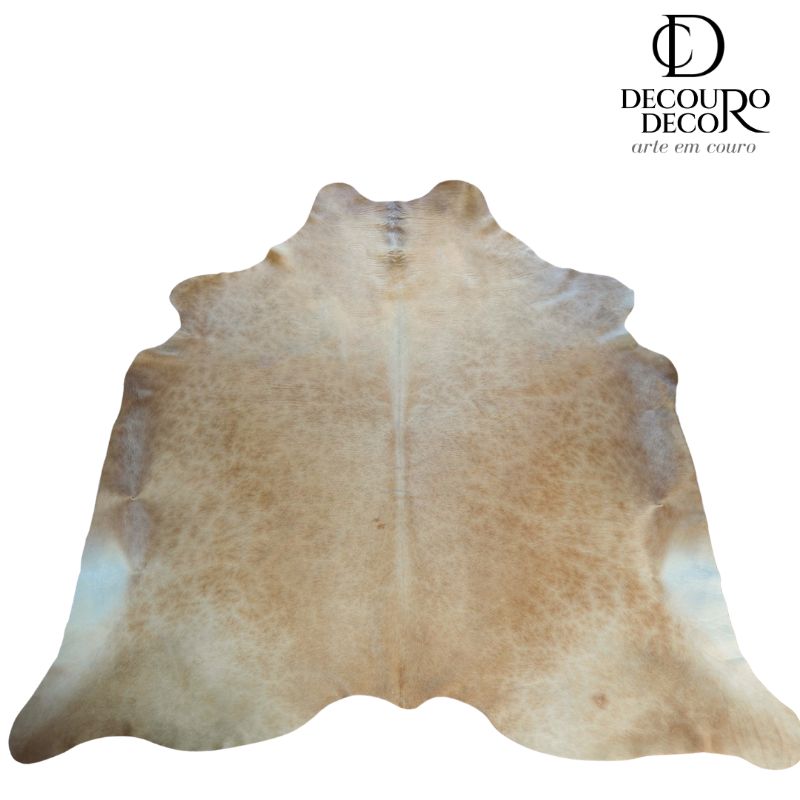 Tapete Bovino Natural Bege Claro I BC627 I 2,13x2,05m - Tamanho Grande