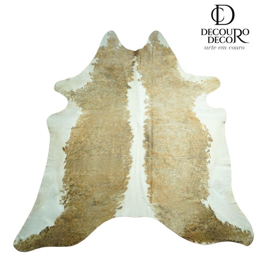 Tapete de couro de boi natural  - pele de vaca formato natural para sala - DECOURO