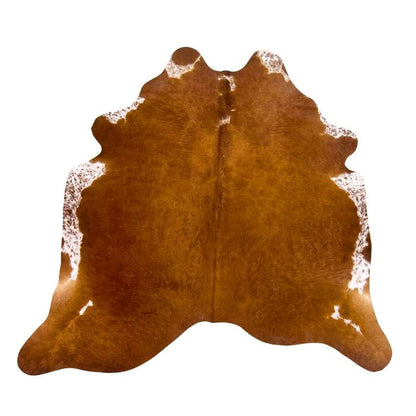 Tapete Bovino Natural Vermelho e Branco I VB373 I 2,10 x 2,10m