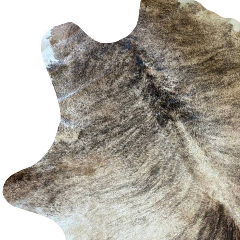 Tapete Bovino Brazino Claro I BZC428 I 2,18 x 2,05m — couro de boi natural cor brazino