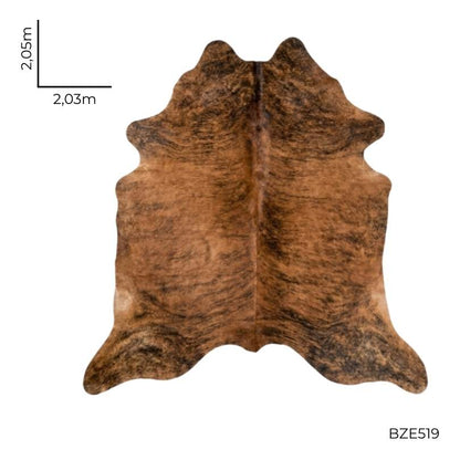 Tapete Bovino Natural Brazino Escuro I BZE519 I  2,05x2,03m