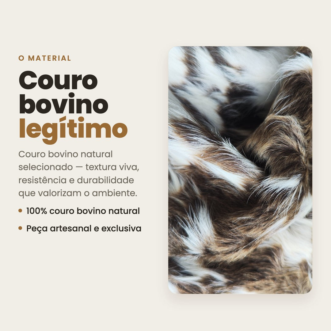 DECOURO · Tapete Bovino Natural Exótico I EXC826 I 1,95x1,94m — Material