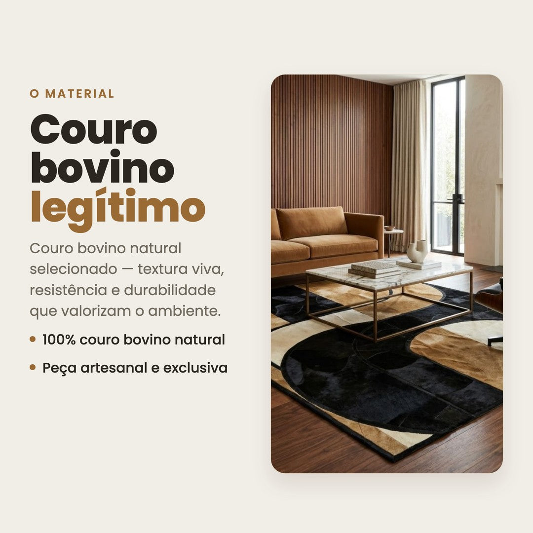 DECOURO · Tapete Donna - Couro Legítimo — Material