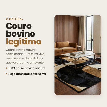 DECOURO · Tapete Donna - Couro Legítimo — Material