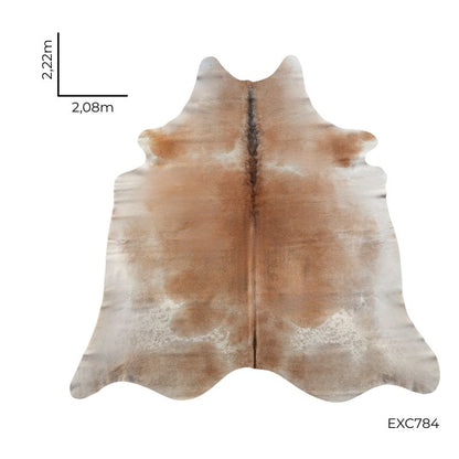 Tapete Bovino Natural Exótico I EX784 I 2,22x2,08m - Tamanho Grande