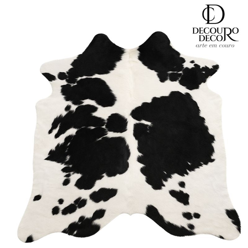 Tapete Bovino Natural Preto e Branco I PB781 I 1,99x1,98m
