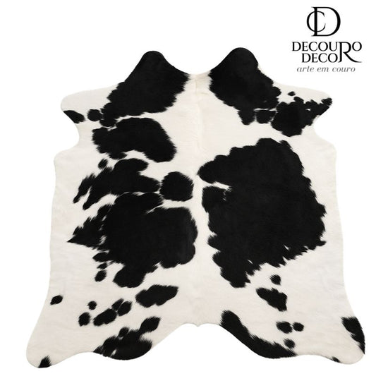 Tapete Bovino Natural Preto e Branco I PB781 I 1,99x1,98m