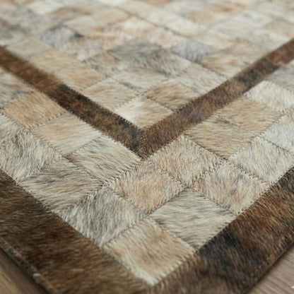 Tapete Horizonte - Couro Natural - Módulo 10x10cm em ambiente de sala de estar decorada