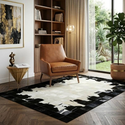 Tapete Tóquio - Preto e Branco - Módulo 10x10 cm