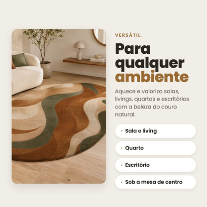DECOURO · Tapete Nature em Couro Legítimo — Versatilidade