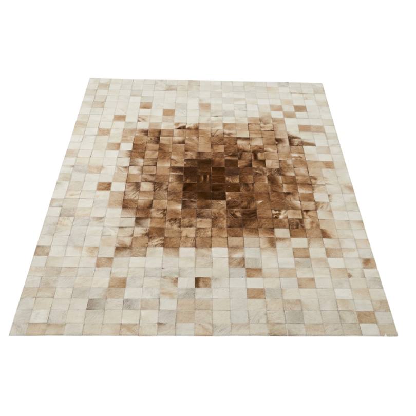 Tapete Dubai - Módulo 10x10 cm — couro de boi natural cor bege